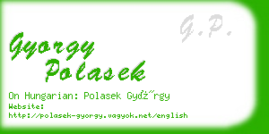 gyorgy polasek business card